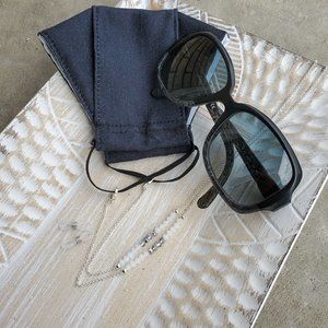 Sterling Silver Mask Chain White Quartz & Crystals